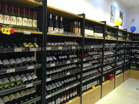 خرید دیوار دیواری دیوار نصب شده رک دیواری Wine Display 1200mm * 400mm * 2200mm تولید آنلاین
