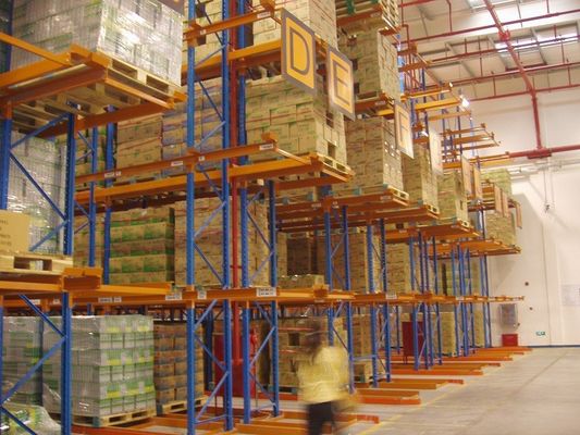 خرید سیستم قفسه بندی راهروی بسیار باریک با پوشش پودر اسپری فولادی تولید آنلاین