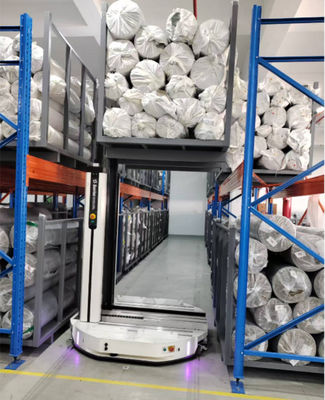 سیستم ذخیره سازی رول پارچه ای قابل تنظیم با کار با فولک لیفت یا AGV برای فضای انبار متوسط و کوچک